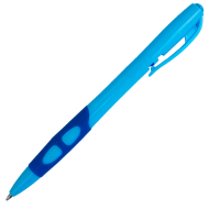 Pix 105 cu mecanism, 0.5 MM, din plastic, mina albastra si culoarea corpului albastru deschis, 14 CM